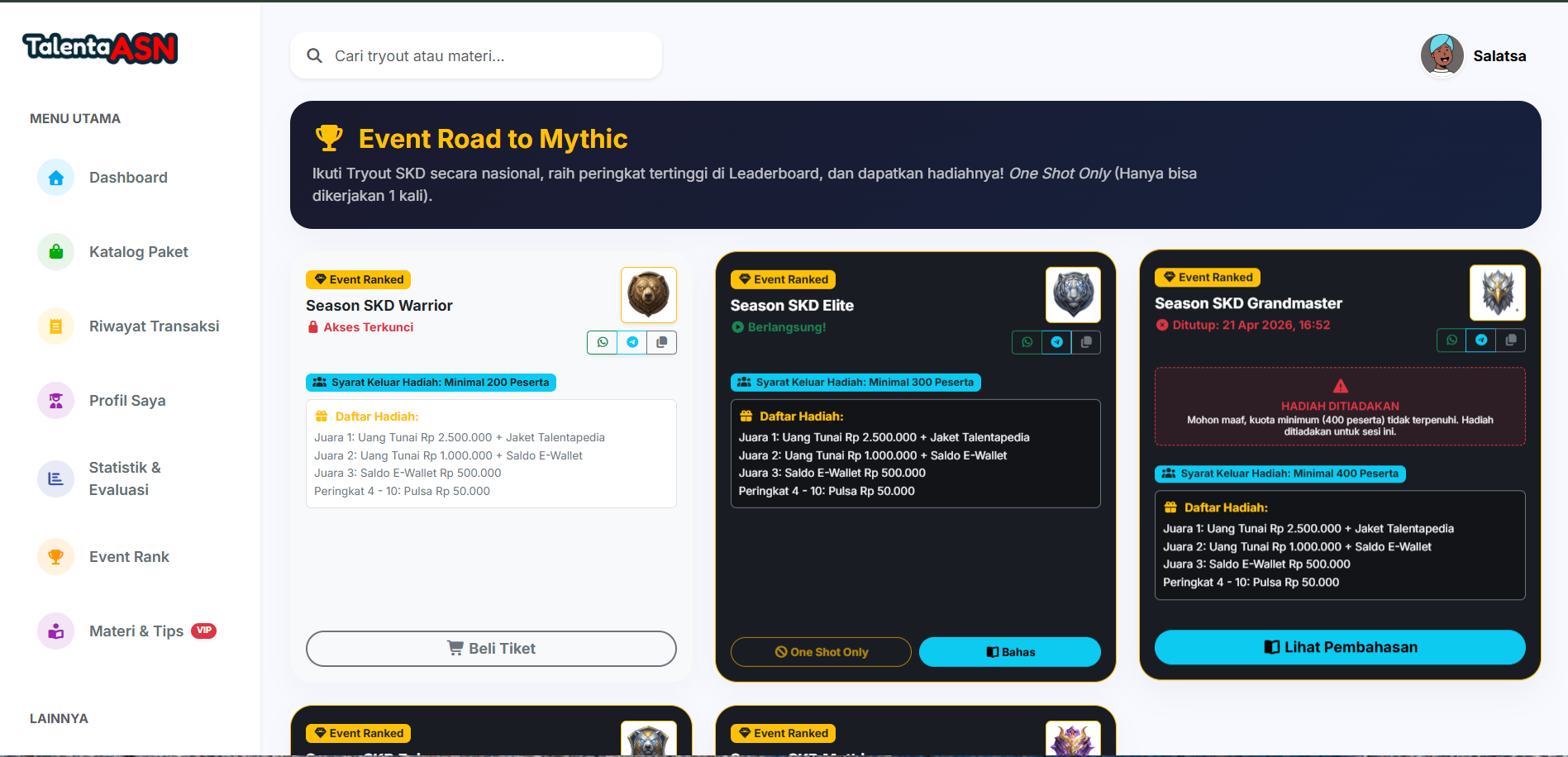 Season SKD Road to Mythic